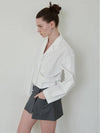 TAILORED MINI WRAP SKIRT_GREY - UNMUTE - BALAAN 3