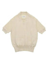 Back Stitch Wool Polo Knit Top Off White - MAISON MARGIELA - BALAAN 2