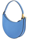 V Logo Hobo Leather Shoulder Bag Sky Blue - VALENTINO - BALAAN 4