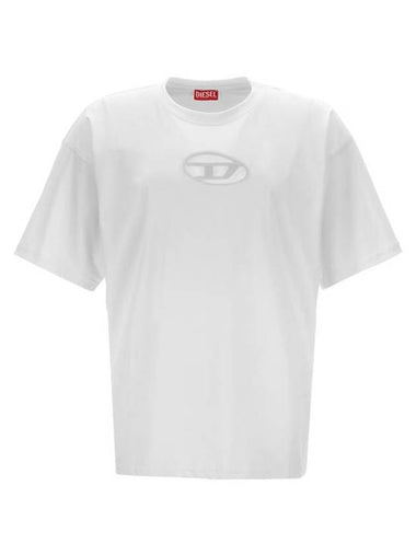 T Boxt OD Logo Cutout Short Sleeve T-Shirt White - DIESEL - BALAAN 1