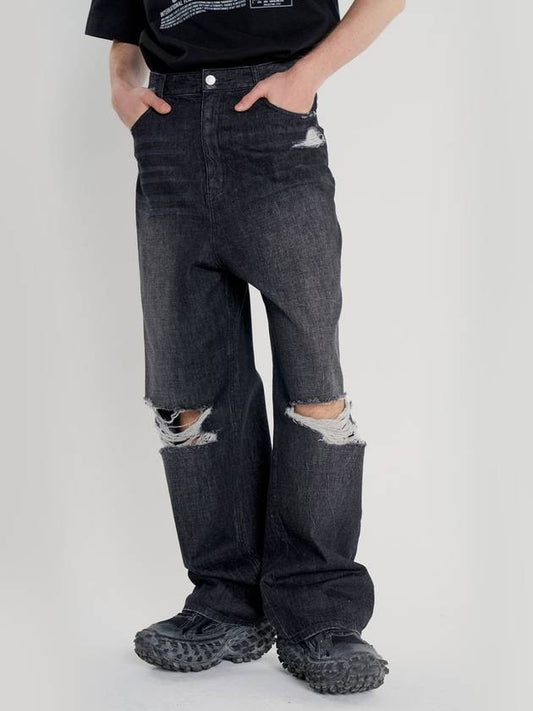 DISTRESSED BAGGY DENIM PANTS - INTERSECTION - BALAAN 1