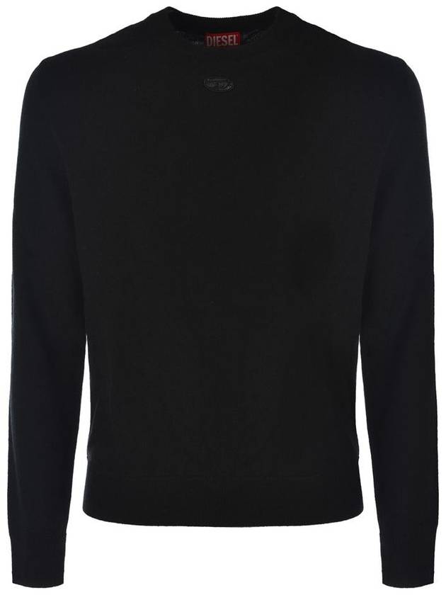 K-Vieri Logo Embroidery Sweatshirt Black - DIESEL - BALAAN 2