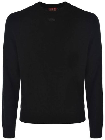 K-Vieri Logo Embroidery Sweatshirt Black - DIESEL - BALAAN 2