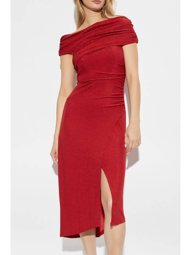 Diane Von Furstenberg Dress Agustin Midi, Women's, Red - DIANE VON FURSTENBERG - BALAAN 3