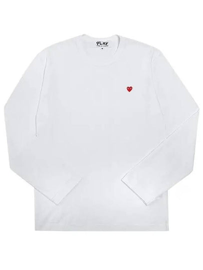 Men's Mini Red Wappen Long Sleeve T-Shirt P1 T308 2 White - COMME DES GARCONS - BALAAN 2