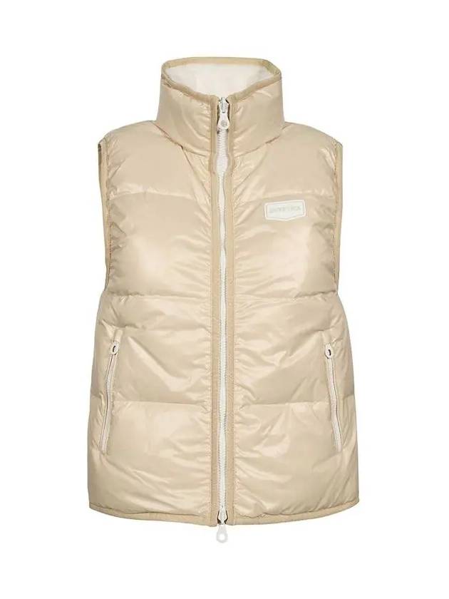 logo down vest beige - DUVETICA - BALAAN.