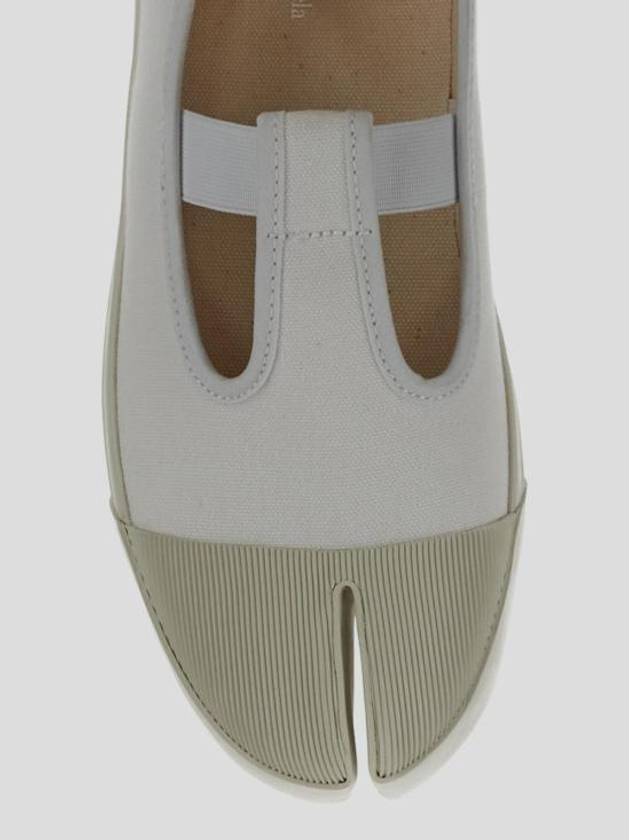 On The Deck Tabi Cotton Ballerina Flats Shoes White - MAISON MARGIELA - BALAAN 5