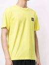 Logo Patch Short Sleeve T-Shirt Yellow - STONE ISLAND - BALAAN 4