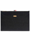 RWB Tab Leather Document Medium Clutch Bag Black - THOM BROWNE - BALAAN 2