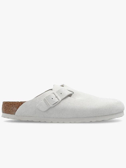 Boston Suede Mule White - BIRKENSTOCK - BALAAN 2