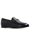 Women's Jordaan Horsebit Leather Loafers Black - GUCCI - BALAAN 2