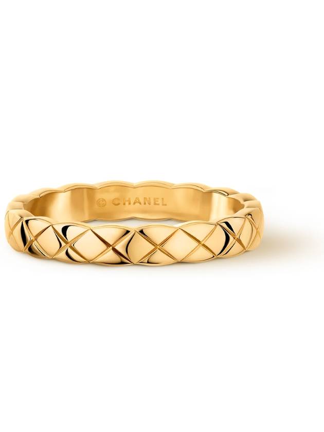 Coco Crush Quilted Motif Mini 18K Ring Gold - CHANEL - BALAAN 2