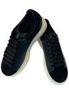 Suede Leather Low Top Sneakers Black - ALEXANDER MCQUEEN - BALAAN 5