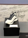 Logo Mixed Fibers Suede Low Top Sneakers White - CHANEL - BALAAN 8