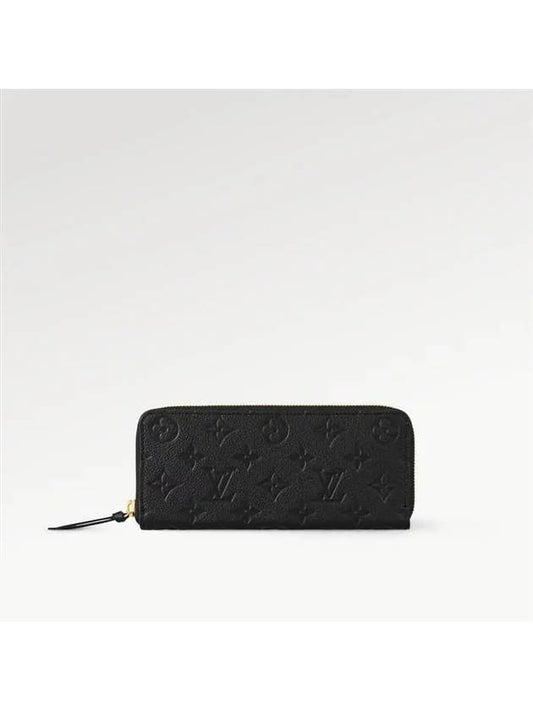 Clémence Monogram Empreinte Leather Long Wallet Black - LOUIS VUITTON - BALAAN 2