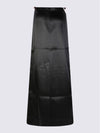 Double Satin Maxi H-Line Skirt Black - GANNI - BALAAN 4