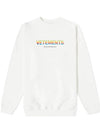 Rainbow Logo Over Sweatshirt White - VETEMENTS - BALAAN 1