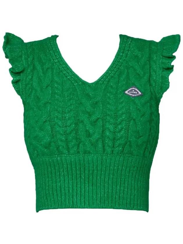 Golf Wear Frill Knit Vest Green - J JANE - BALAAN 2