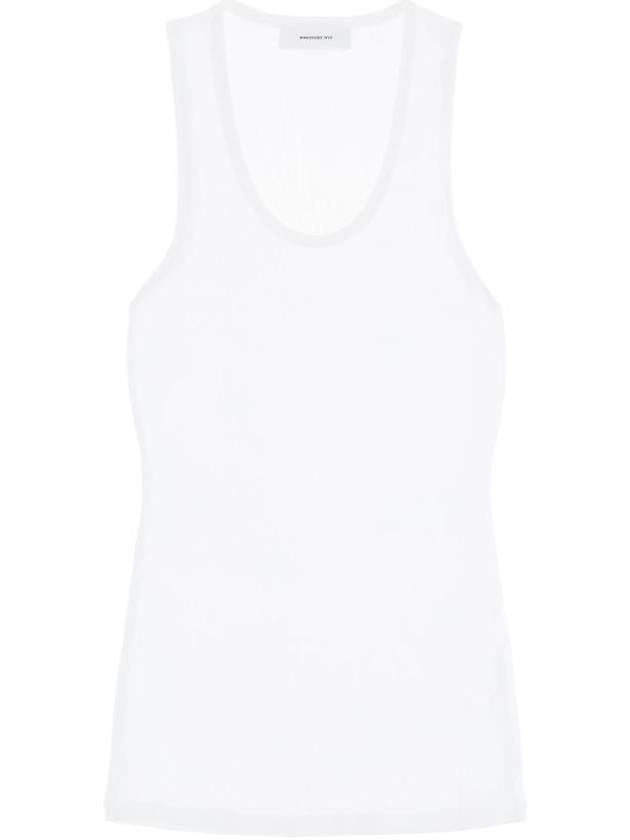 Wardrobe NYC Sleeveless T Shirt W1016R04WHT - WARDROBE.NYC - BALAAN 1