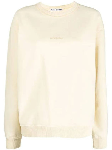 Mini Logo Crew Neck Sweatshirt Yellow - ACNE STUDIOS - BALAAN 1