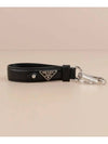 Saffiano Leather Key Holder Black - PRADA - BALAAN 2