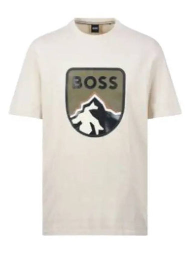 Boss Mountain logo printed short sleeve t shirt - HUGO BOSS - BALAAN 1