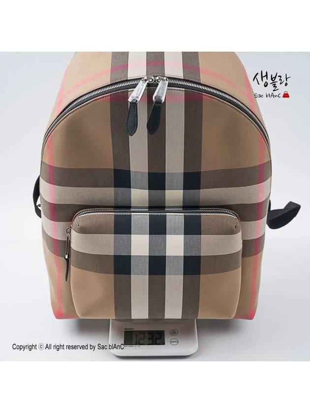 JEFF Check Canvas Backpack 80845501 - BURBERRY - BALAAN 8