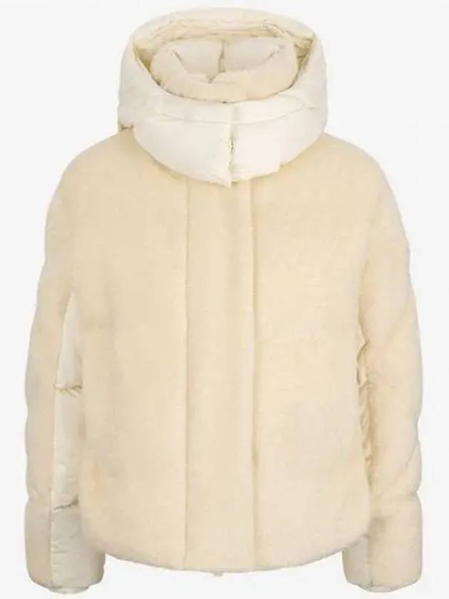 1A00153 89AOF 201 Brysur Hooded Teddy Short Down Jacket - MONCLER - BALAAN 1