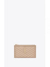 Monogram Quilted Clutch Bag Dark Beige - SAINT LAURENT - BALAAN 2