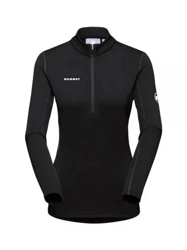 Women's Aenergy ML Half Zip Pull Long Sleeve T-Shirt Black - MAMMUT - BALAAN 1