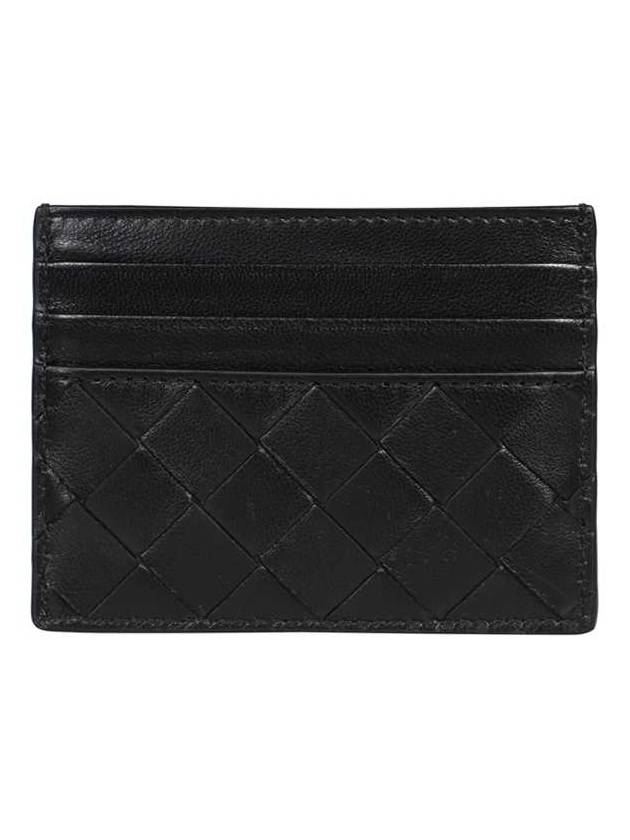 Intrecciato Leather Card Wallet Black - BOTTEGA VENETA - BALAAN 2