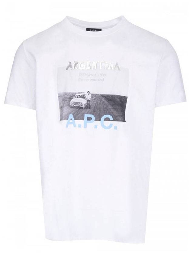 Lucien Logo Short Sleeve T-Shirt White - A.P.C. - BALAAN.