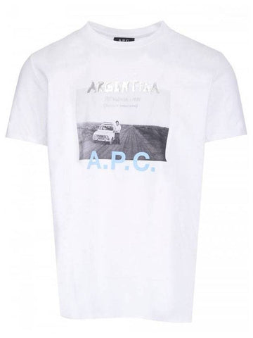 Lucien Logo Short Sleeve T-Shirt White - A.P.C. - BALAAN.