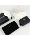 AP0216 Caviar Classic Zipper Card Wallet Black Silver - CHANEL - BALAAN 8