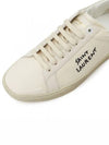 Court Classic SL/06 Embroidered Sneakers In Canvas And Leather Cream - SAINT LAURENT - BALAAN 2