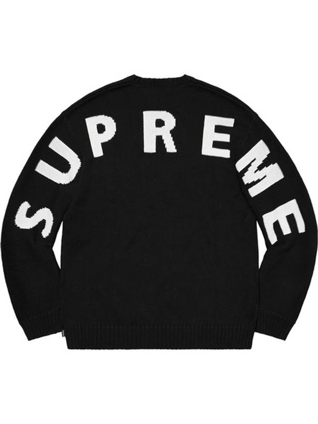 Back Logo Sweater Black - SUPREME - BALAAN 1