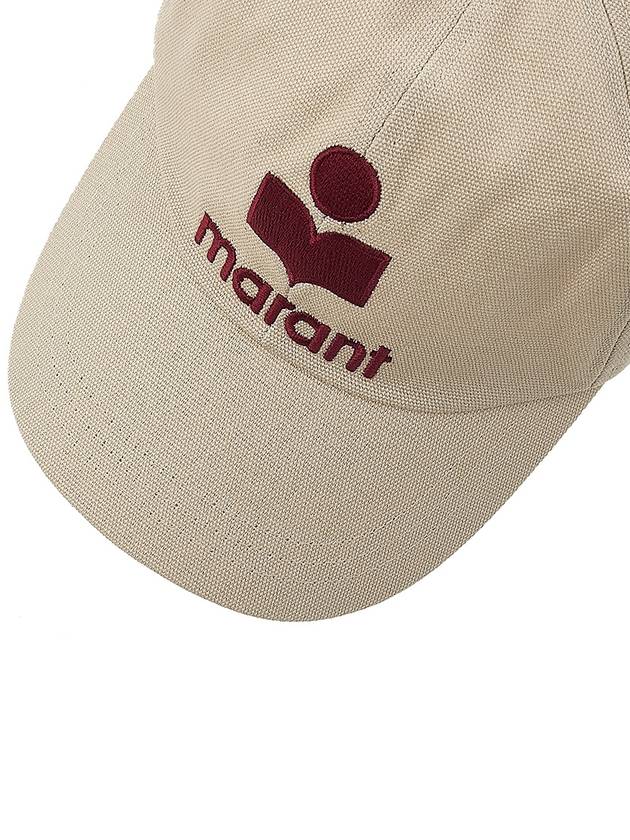 Tyron Logo Cotton Ball Cap Ecru Red - ISABEL MARANT - BALAAN 8