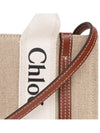 Woody Linen Canvas Calfskin Tote Bag White Brown - CHLOE - BALAAN 8