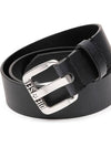 B Star Logo Buckle Leather Belt Black - DIESEL - BALAAN 4