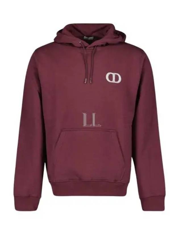 Cd Icon Embroidered Cotton Hoodie Burgundy - DIOR - BALAAN 2