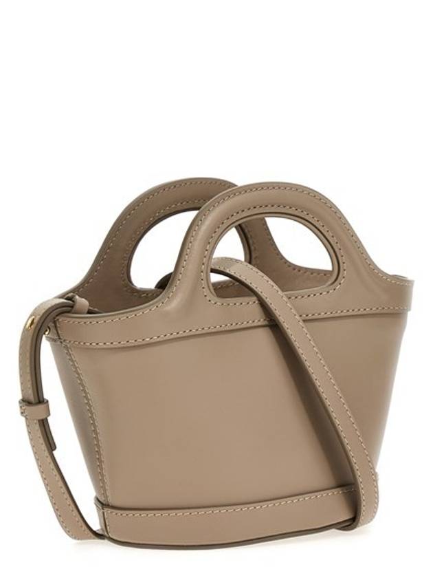 Tropicalia Micro Leather Tote Bag Beige - MARNI - BALAAN 4