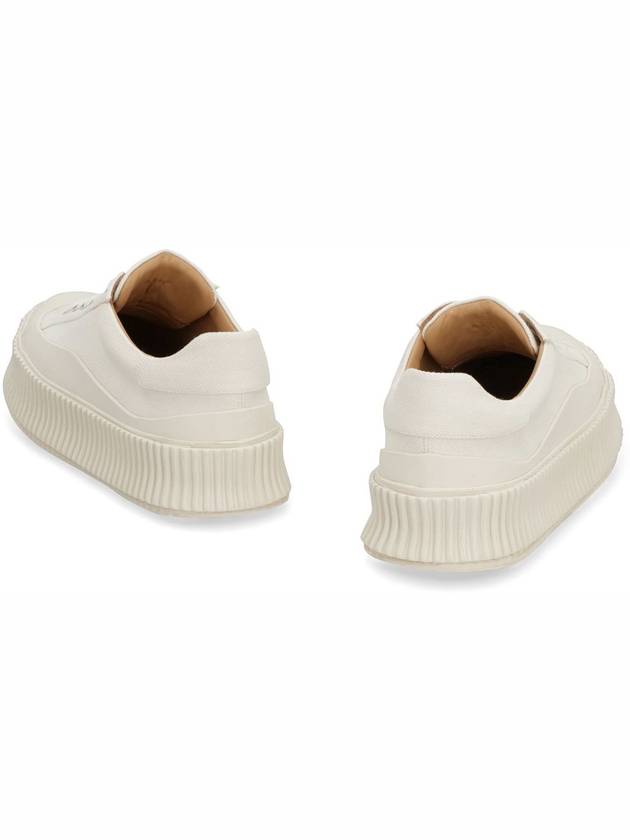 Canvas Platform Low Top Sneakers White - JIL SANDER - BALAAN 9