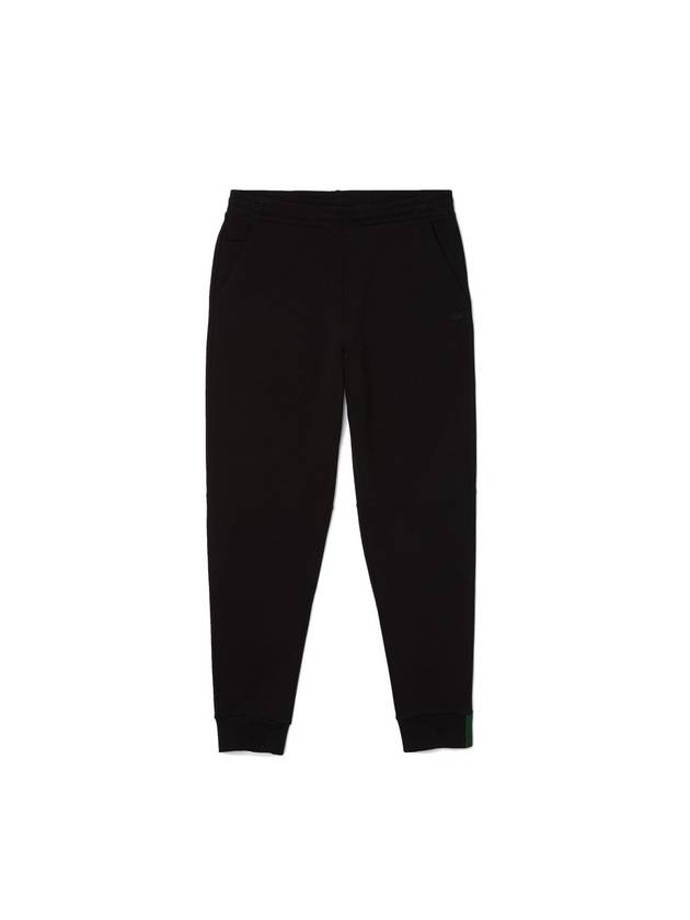 Slim Fit Cotton Blend Track Pants Black - LACOSTE - BALAAN 1