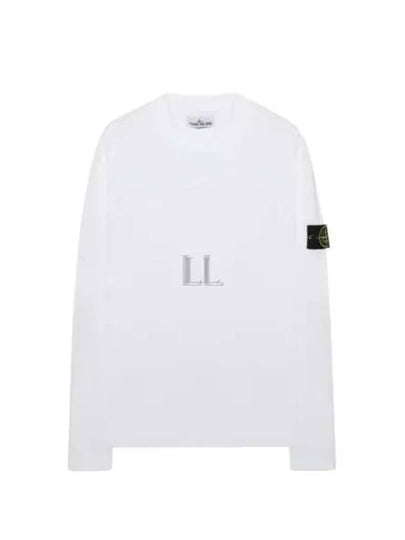 Logo Patch Crewneck Knit Top White - STONE ISLAND - BALAAN 2