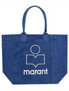 Yenky Embroidered Logo Large Shopper Tote Bag Blue - ISABEL MARANT - BALAAN 2