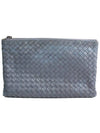 Bottega Veneta blue gray clutch bag - BOTTEGA VENETA - BALAAN 2