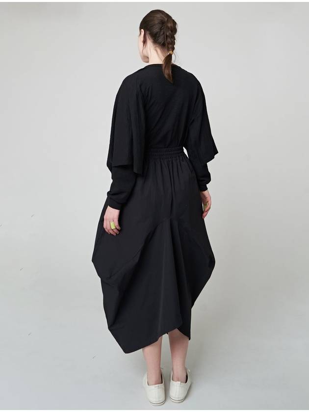 Panel Flare A-line Skirt Black - ATHPLATFORM - BALAAN 7