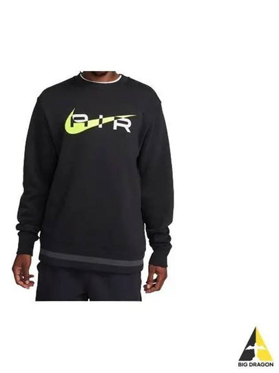 Swoosh Air Crew Neck Sweatshirt Black - NIKE - BALAAN 2