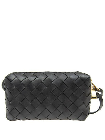 Intrecciato Lamb Leather Mini Cross Bag Black - BOTTEGA VENETA - BALAAN 2