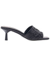 Triangle Logo Mule Sandals Black - PRADA - BALAAN 3